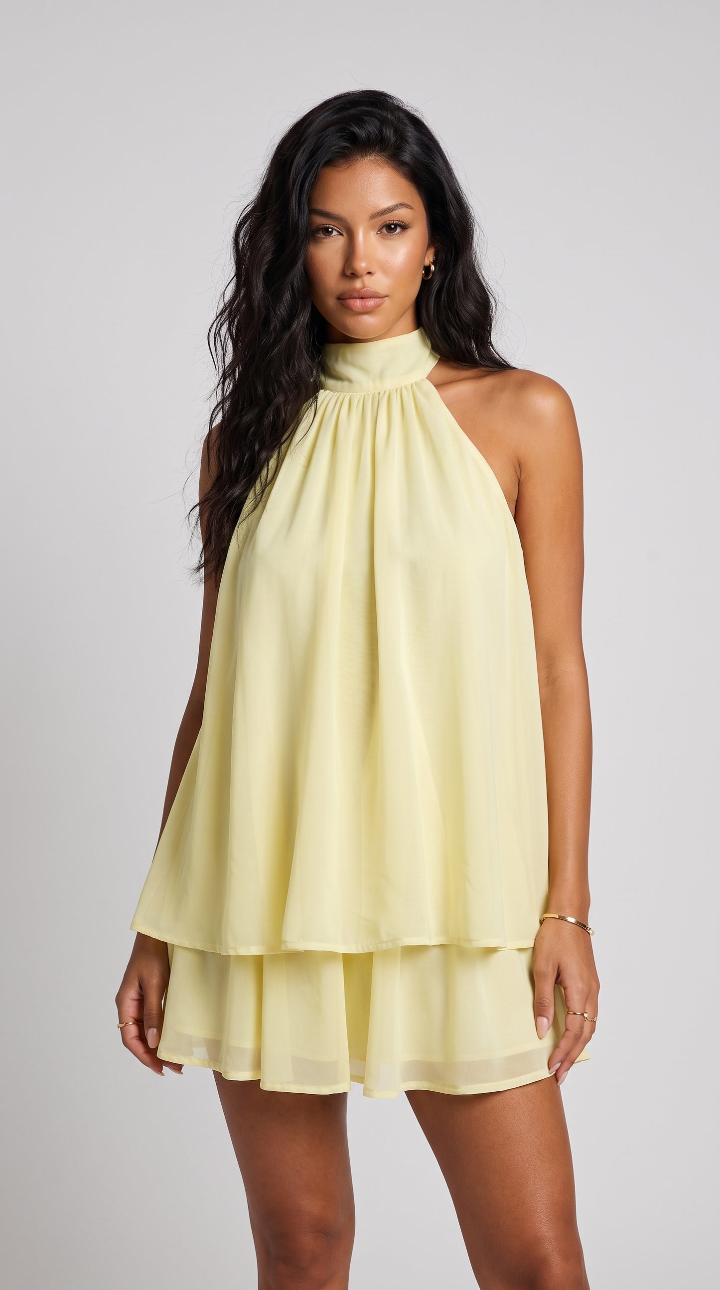 Vestido Luminous Soleil Tiered